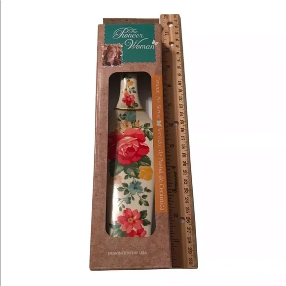 NEW! *RARE* HTF Pioneer Woman Vintage Floral Pie Server Cake Server - Picture 3 of 6